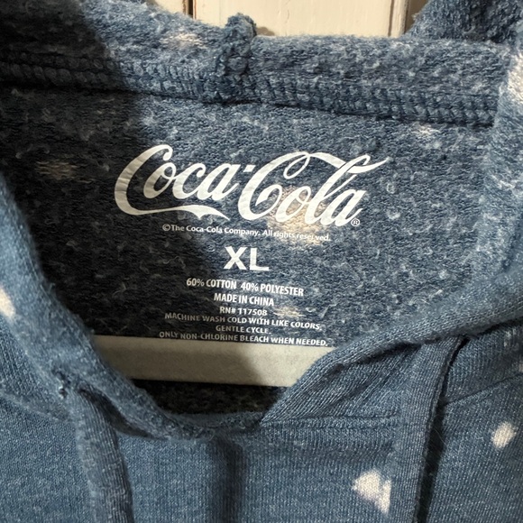 Coca-Cola Navy Splatter Hoodie - Picture 2 of 5